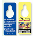 Door Knob Hanger, Spot-White Tag Stock (3 1/8" x 8 1/8")